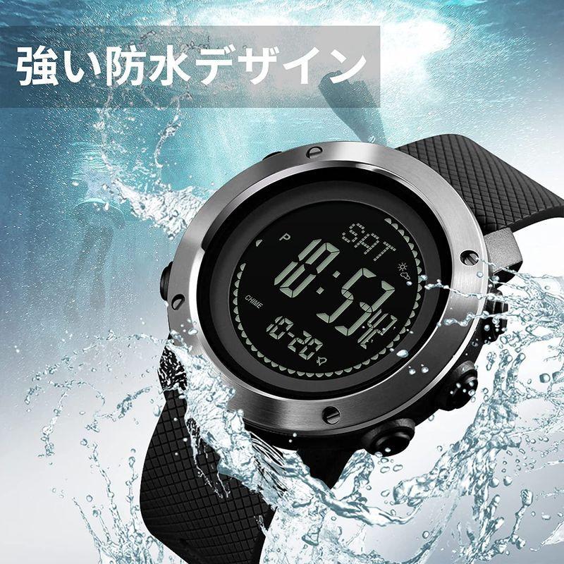 腕時計 メンズ デジタル 距離計 万歩計 腕時計型 コンパス 登山 気圧計 ランニングウォッチ 目覚まし時計 防水時計 気温計 アウトドア用 Buzzone 通販 Yahoo ショッピング