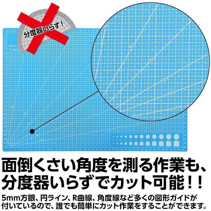 Rocoo カッターマット A1 A3 A5 カッティングマット 5層シート構造 両面印刷 傷自動癒合機能 3mm厚さ グリーン Buzzone 通販 Yahoo ショッピング
