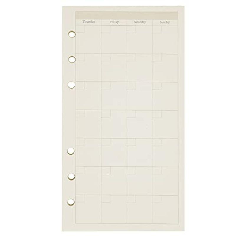 A6 月間リフィル 6穴 マンスリー システム手帳リフィル 見開き1ヶ月間ブロック式 月間ダイアリー 月間予定表 日付けなし スケジュール帳 Buzzone 通販 Yahoo ショッピング