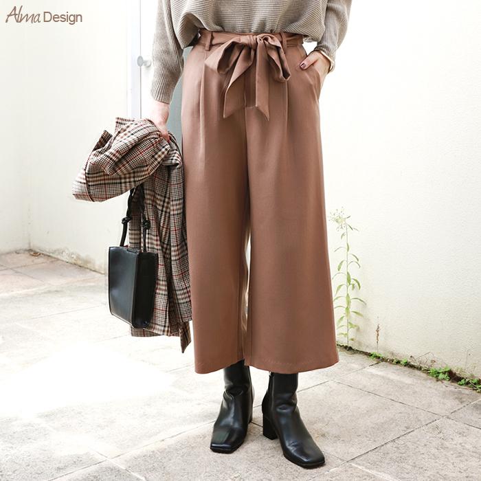 ガウチョパンツ コーデ スカーチョ ワイドパンツ きれいめ メール便 ベルト付 ガウチョパンツ コーデ 黒 レディース クロップド送料無料 Buzztown バズタウン 通販 Yahoo ショッピング