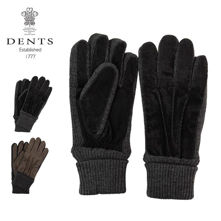 DENTS デンツ ニット×スエード メンズ グローブ KENDAL 5-1629