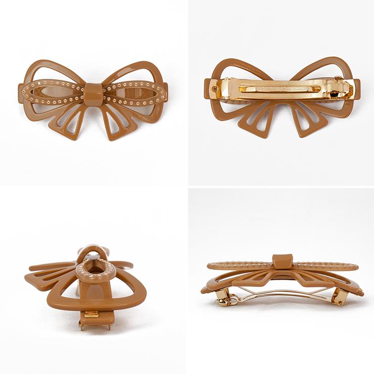 アレクサンドル ドゥ パリ ALEXANDRE DE PARIS 8cm リボン バレッタ