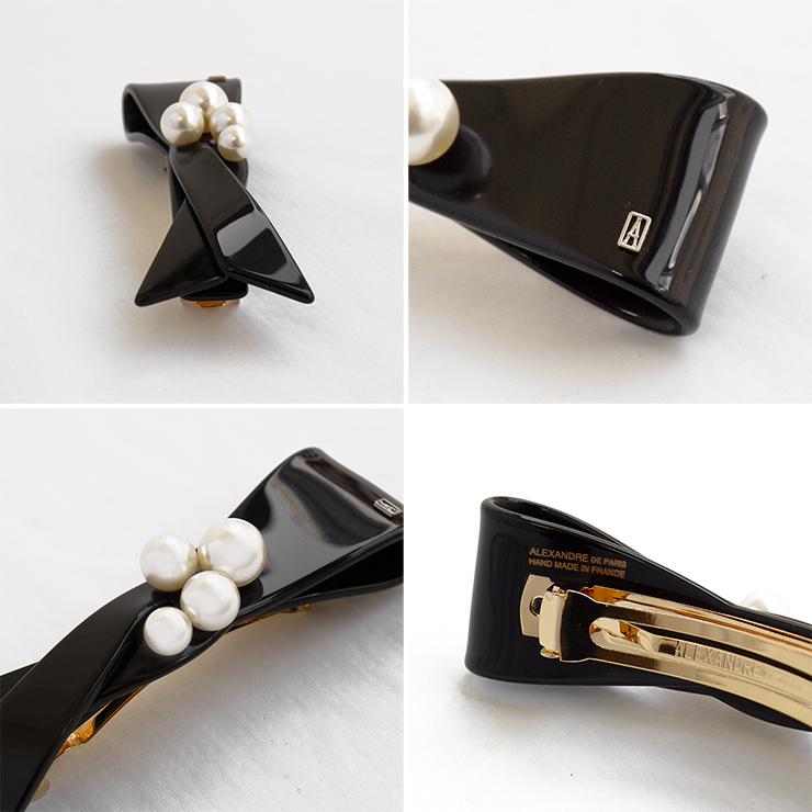 Alexandre de Paris パール バレッタ 8cm バレッタ (8 cm)｜ALEXANDRE DE PARIS（アレクサンドル ドゥ パリ）