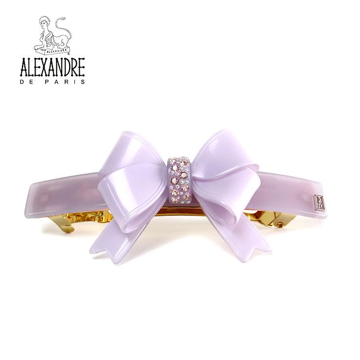 ALEXANDRE DE PARIS サテンリボンヘアアクセサリー ピンク ALEXANDRE