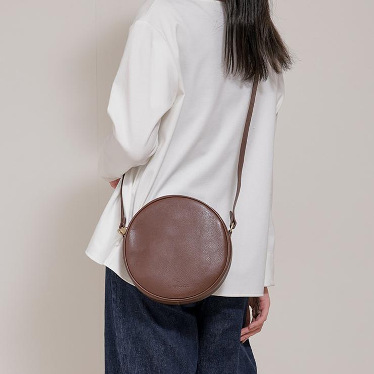 イルビゾンテ IL BISONTE レザーサークルショルダーバッグbcr328