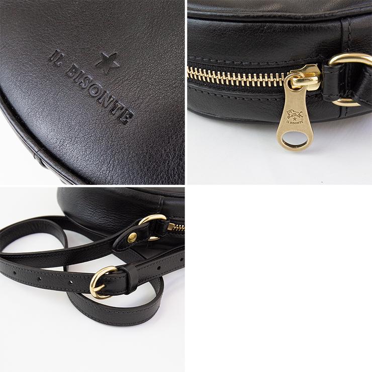 イルビゾンテ IL BISONTE レザーサークルショルダーバッグbcr328