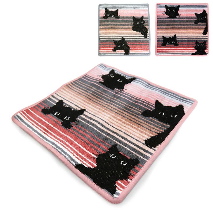 FEILER フェイラー ハンドタオル black kitty ハンカチ レディース 大人 女性 プレゼント ギフト かわいい おしゃれ タオルハンカチ | 
