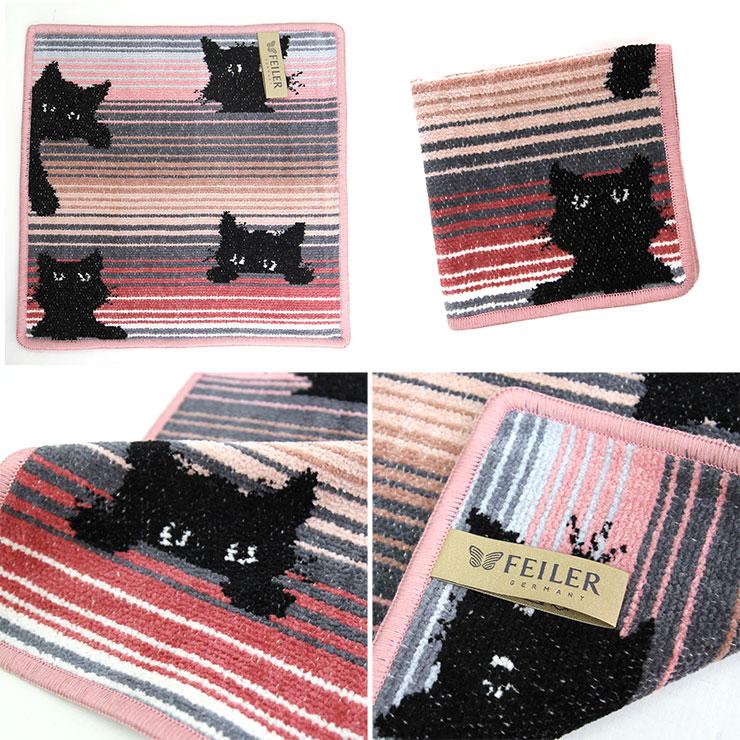 FEILER フェイラー ハンドタオル black kitty ハンカチ レディース 大人 女性 プレゼント ギフト かわいい おしゃれ タオルハンカチ |  | 04