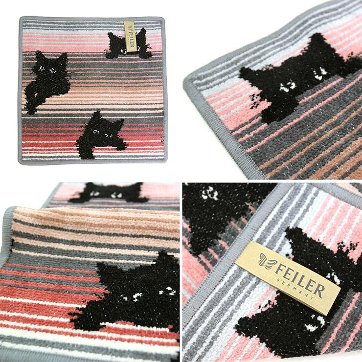 FEILER フェイラー ハンドタオル black kitty ハンカチ レディース 大人 女性 プレゼント ギフト かわいい おしゃれ タオルハンカチ |  | 06