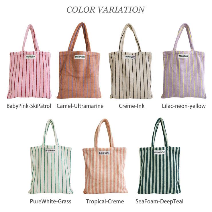 BONGUSTA ボングスタ Naram Totebag トートバッグ BON01 NARAM TOTEBAG ナラム レディース ストライプ コットン |  | 01