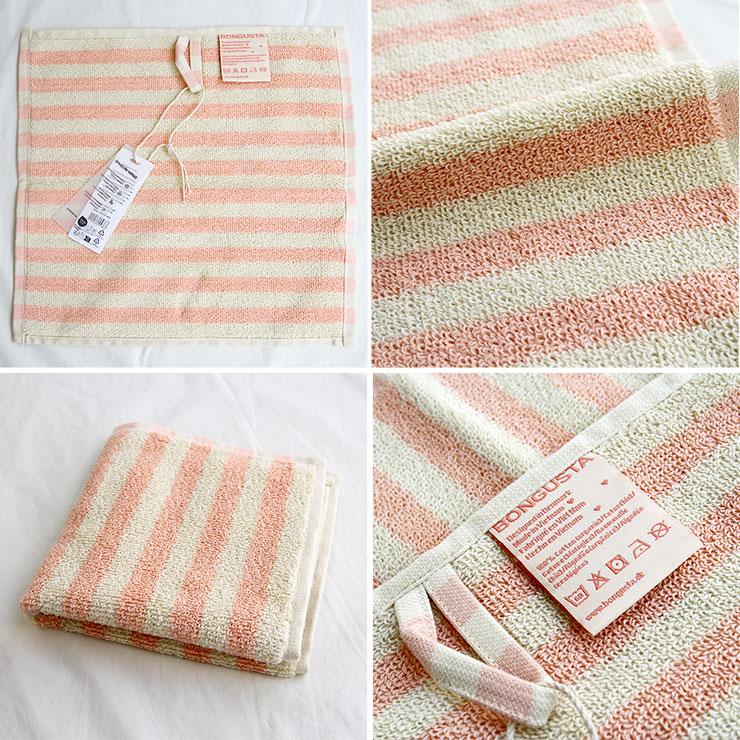 BONGUSTA【ボングスタ】NARAM WASH CLOTH ハンドタオル BON99 NARAM WASH CLOTH ナラム ウォッシュ クロス レディース ストライプ |  | 17