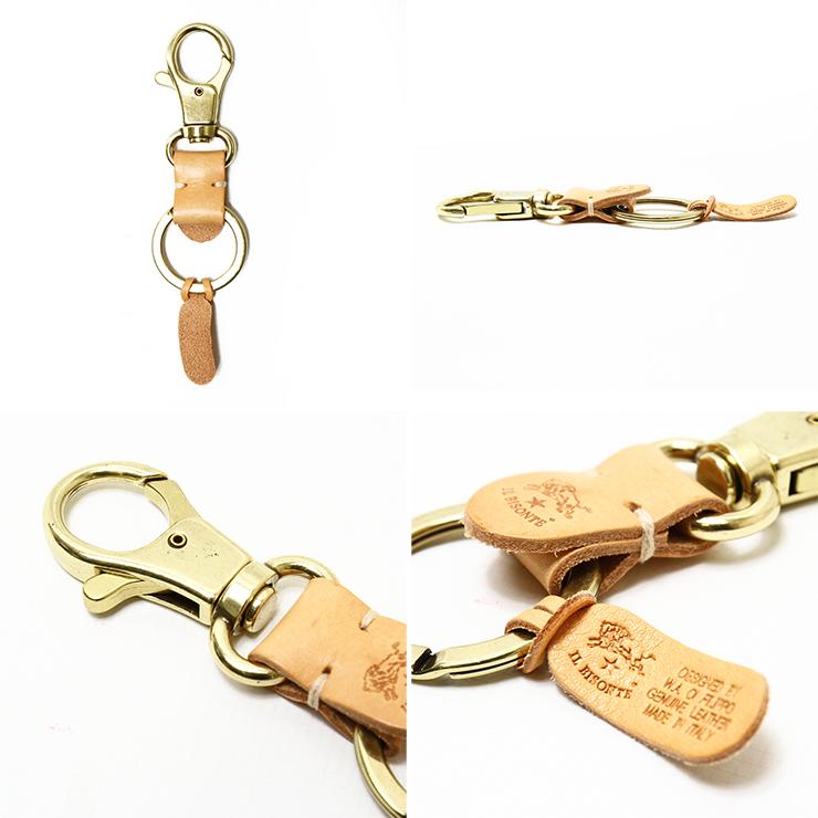 イルビゾンテ レザー キーホルダー ヌメ ブラック 黒 革 IL BISONTE C0551 おしゃれ ブランド 本革 | IL BISONTE | 03