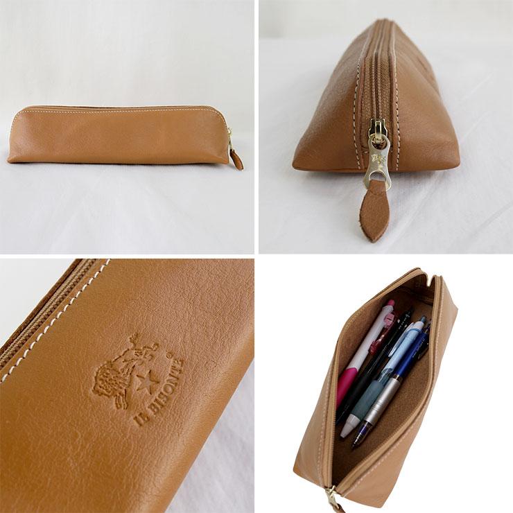 イルビゾンテ ブランド ペンケース IL BISONTE C0562 本革 革 おしゃれ ブランド ブラック 黒 ヌメ ヤキヌメ SCA020 | IL BISONTE | 06