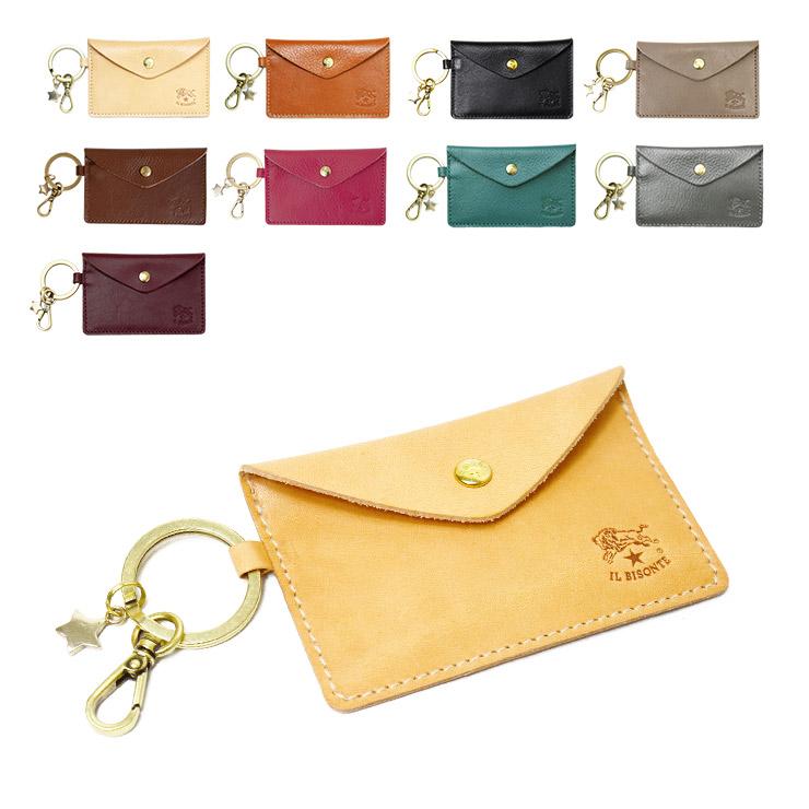 イルビゾンテ il bisonte キーリング付き カードケース C0928  男女兼用 レディース メンズ　おしゃれ ブランド 本革 革 大人 かわいい SKH042 | IL BISONTE