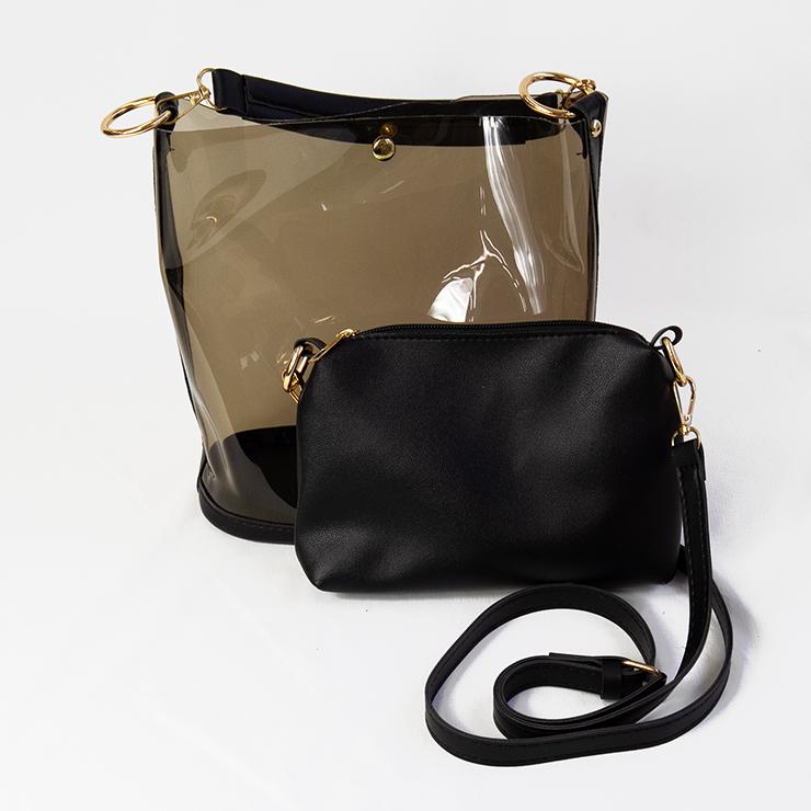 クアドリフォリオ インナーポーチ付き クリアバッグ クリア レディース 女性 ショルダーバッグ ワンハンドル トート バッグ 斜め掛け PVC かわいい |  | 03