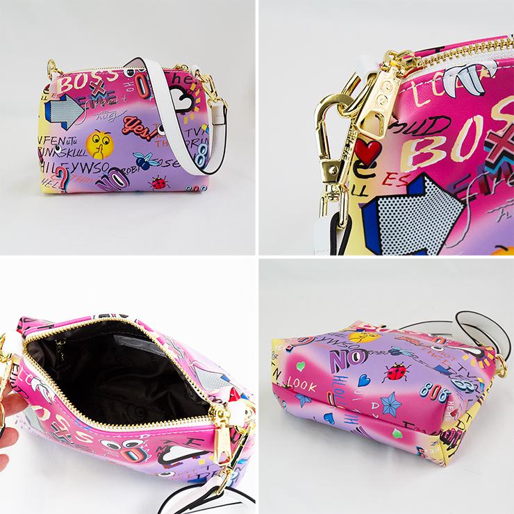 EYE THEME アイテーマ ベルト付き PVC トートバッグ ET2338 レディース バッグ ハンドバッグ プリント 個性的 総柄 かわいい おしゃれ |  | 03