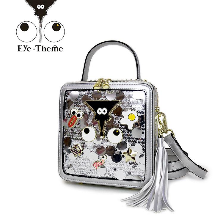 EYE THEME アイテーマ スパンコール スクエア 2wayバッグ ET2669 レディース ハンドバッグ ショルダーバッグ おしゃれ かわいい 大人 個性的 女性 | 