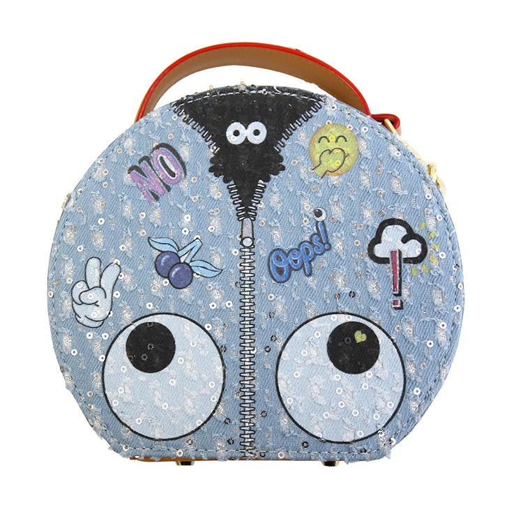EYE THEME アイテーマ デニム 円形 2wayバッグ ET2706 ショルダーバッグ 柄 大人 レディースバッグ おしゃれ ショルダー |  | 01