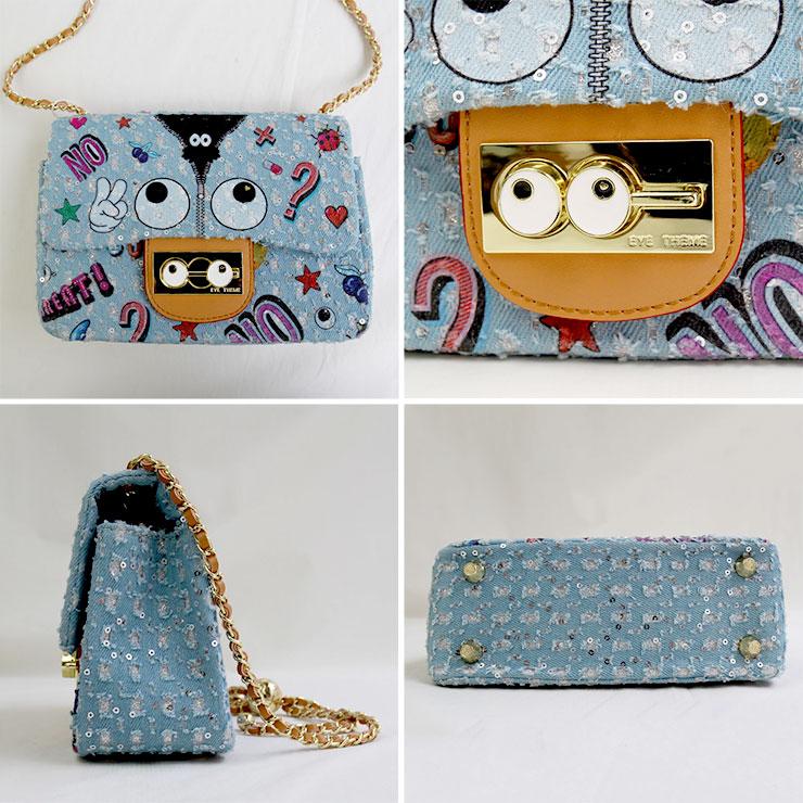EYE THEME アイテーマ デニム デニムバッグ ショルダーバッグ ET2708 バッグ レディース BAG 肩掛け |  | 01