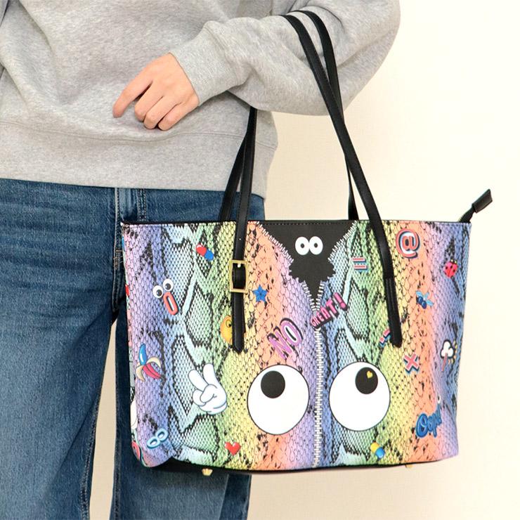EYE THEME【アイテーマ】スネーク 3点セット トートバッグ ET2851 レディース バッグ トートバッグ プリント ミニ ショルダー ポーチ付き |  | 03