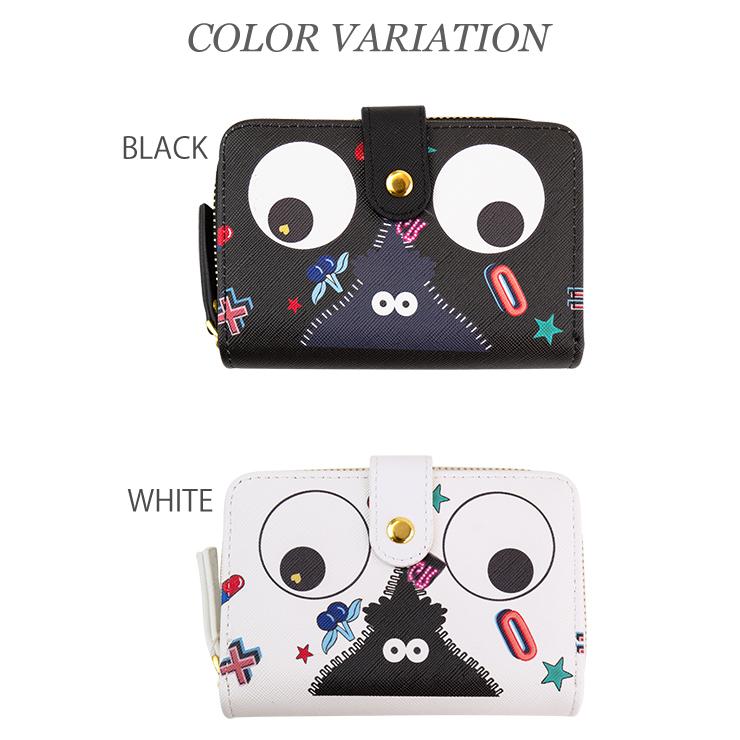 EYE THEME アイテーマ ラウンドジップ 折り財布 eta126 PVC レディース 二つ折り 財布 ラウンドジップ カード収納 ホワイト ブラック |  | 01
