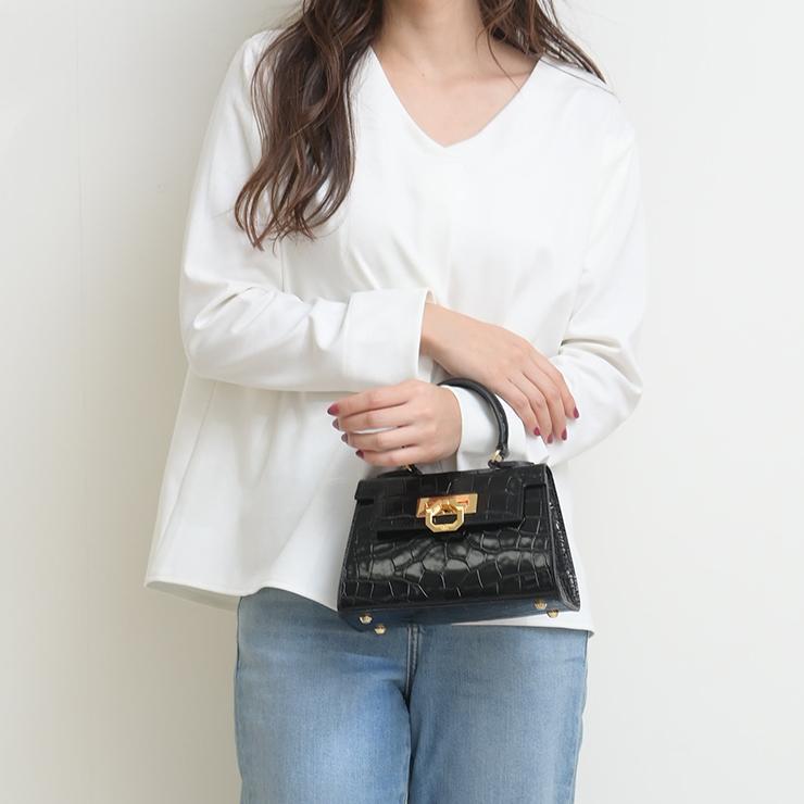 CARBOTTI カルボッティ クロコハンドバッグ ミニ LICIA CROCO CARBOTTI カルボッティ クロコハンドバッグ ミニ LICIA CROCO