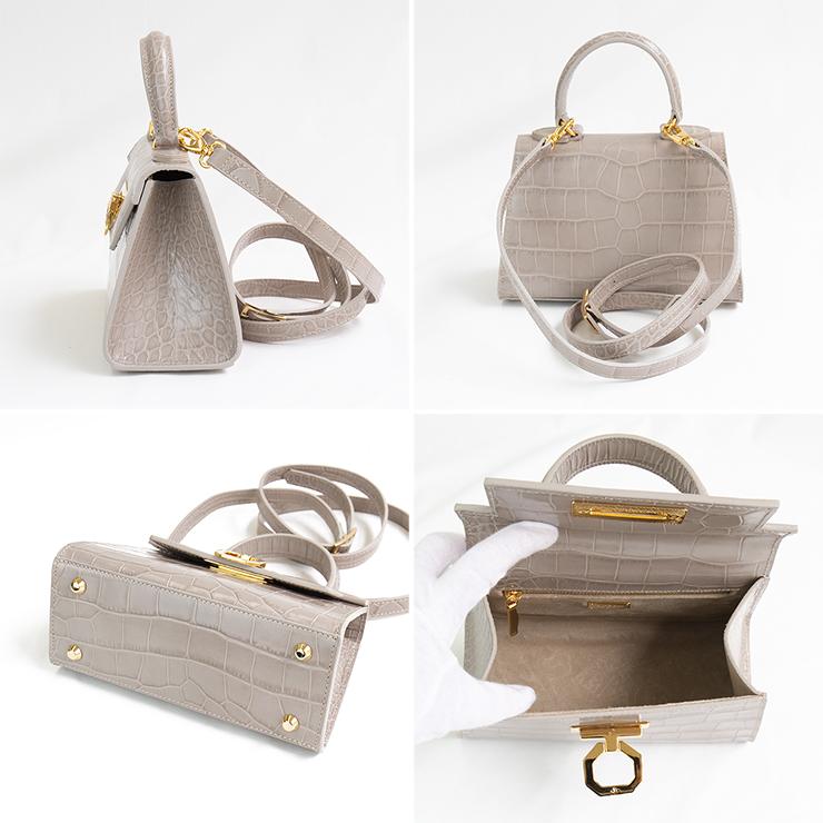 CARBOTTI カルボッティ クロコハンドバッグ ミニ LICIA CROCO CARBOTTI カルボッティ クロコハンドバッグ ミニ LICIA CROCO
