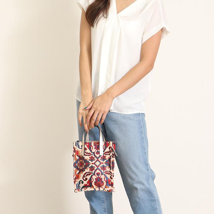 カシオペア KASSIOPEA トートバッグ MINI UMILTA ショルダーバッグ 2way レザーハンドル 柄 ブランド 大人 レディースバッグ おしゃれ 軽い 女の子 女性 |  | 04