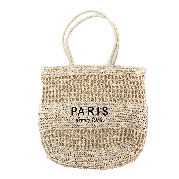 クアドリフォリオ かごバッグ カゴバッグ ペーパーヤーン トートバッグ 刺繍 ベージュ ブルー ブラック かわいい トート |  | 03