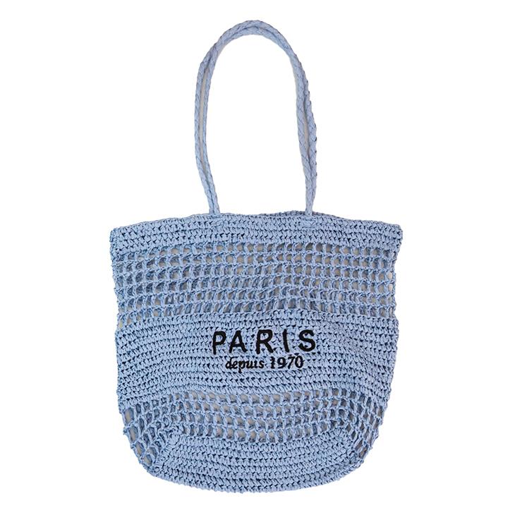 クアドリフォリオ かごバッグ カゴバッグ ペーパーヤーン トートバッグ 刺繍 ベージュ ブルー ブラック かわいい トート |  | 07