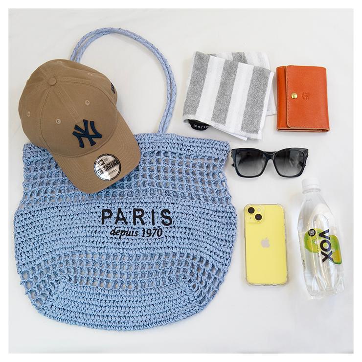 クアドリフォリオ かごバッグ カゴバッグ ペーパーヤーン トートバッグ 刺繍 ベージュ ブルー ブラック かわいい トート |  | 09