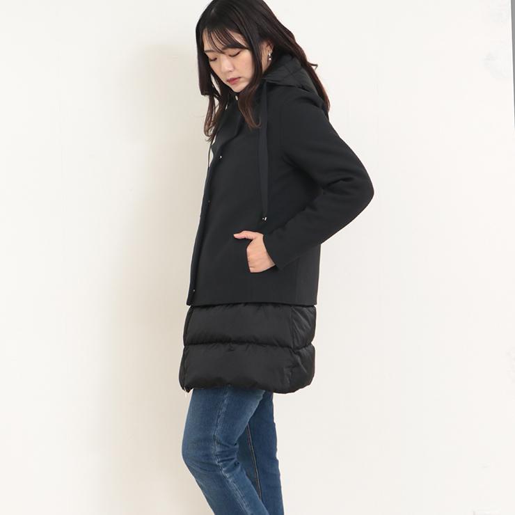 ヘルノ ダウン 異素材 切り替え レディース HERNO コート 2023AW