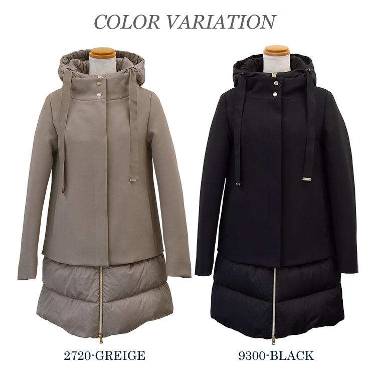 ヘルノ ダウン 異素材 切り替え レディース HERNO コート 2023AW