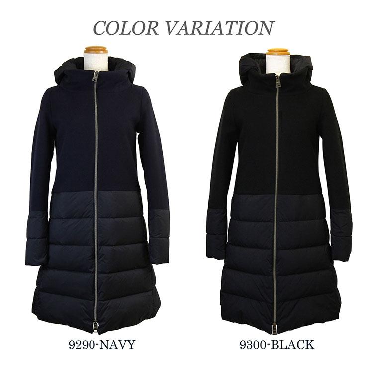 ヘルノ ダウン ウール 切り替え レディース 2023AW HERNO コート PI001760D DIAGONAL WOOL COAT WITH NUAGE herno おしゃれ ブランド | HERNO | 01