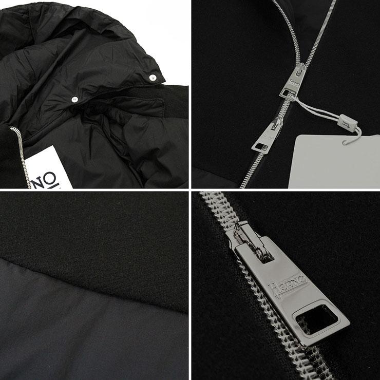 ヘルノ ダウン ウール 切り替え レディース 2023AW HERNO コート PI001760D DIAGONAL WOOL COAT WITH NUAGE herno おしゃれ ブランド | HERNO | 03