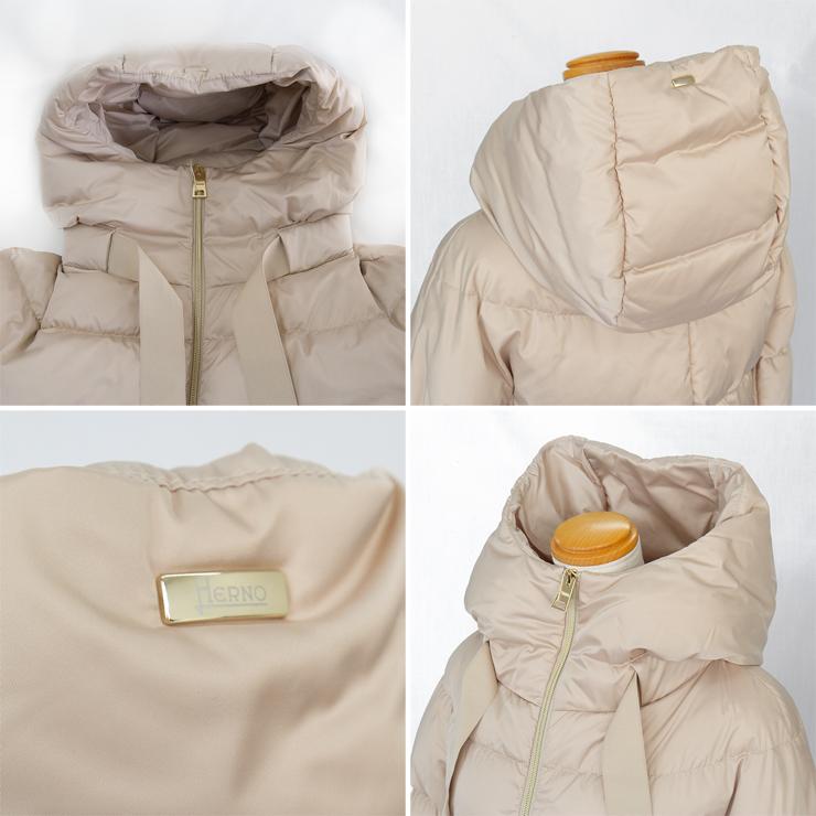 ヘルノ ダウン レディース 2022 HERNO ダウンコート A-shape フード