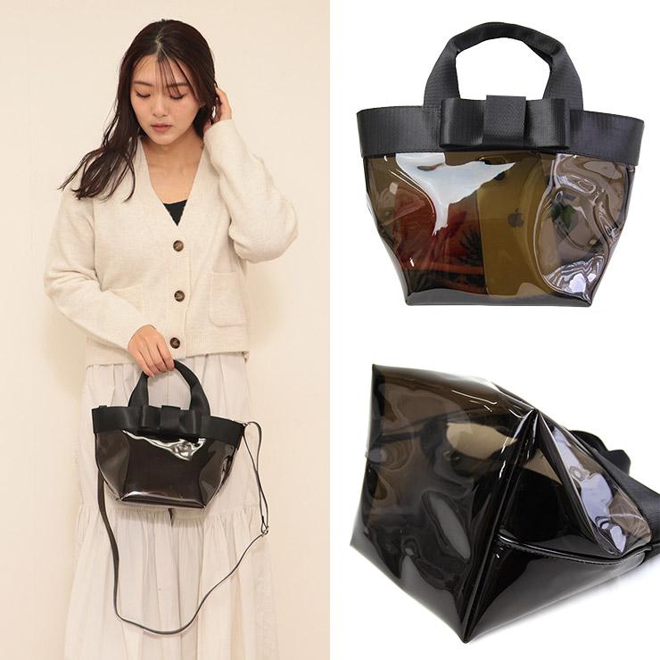 クアドリフォリオ　舟形 クリアショルダーバッグ q-2000 クリアバッグ クリア レディース 女性 ショルダーバッグ ワンハンドル トート |  | 02