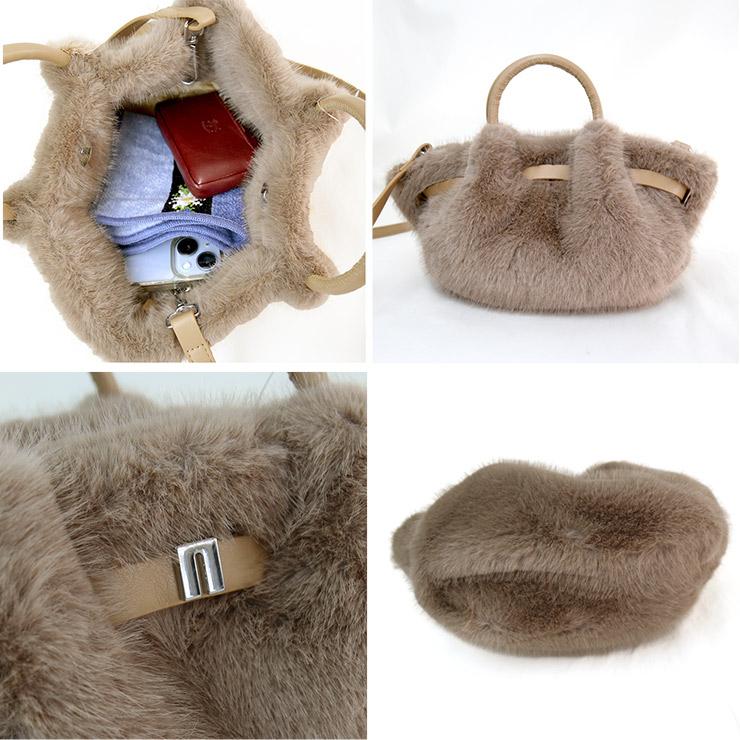 quadrifolio la borsa felice【クアドリフォリオ ラボルサフェリーチェ】ファーバッグ q2337 トート シンプル レディースバッグ |  | 03