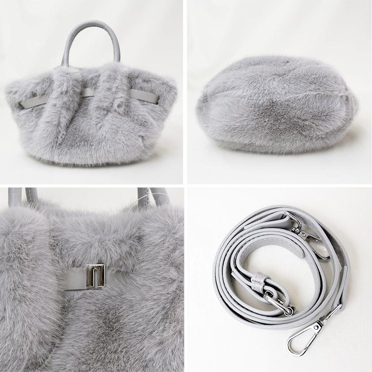 quadrifolio la borsa felice【クアドリフォリオ ラボルサフェリーチェ】ファーバッグ q2337 トート シンプル レディースバッグ |  | 09