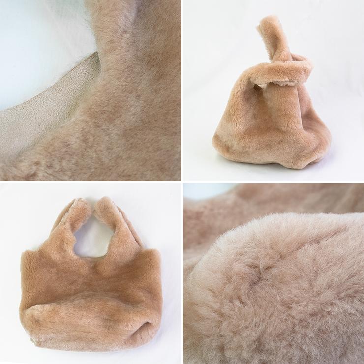 ムートン リバーシブル トートバッグ SH02R ハンドバッグ 本革 羊革 トート シンプル レディースバッグ おしゃれ 軽い 女の子 女性 ファーバッグ 無地 |  | 03