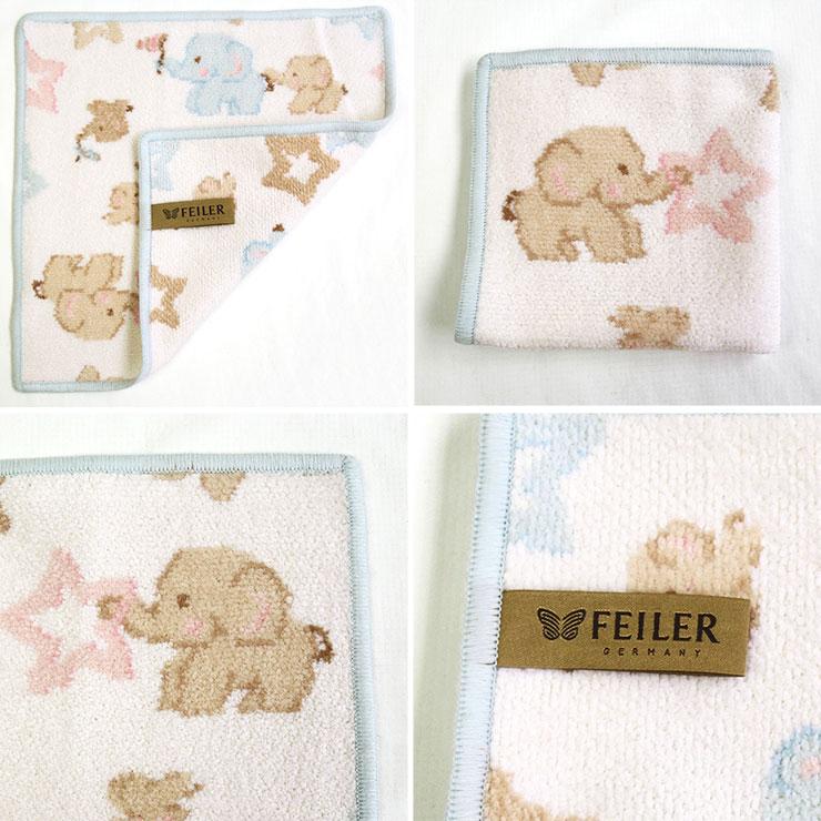 FEILER【フェイラー】ハンドタオル Tara ハンカチ レディース 大人 女性 プレゼント ギフト 象 baby elephant おしゃれ タオルハンカチ |  | 03