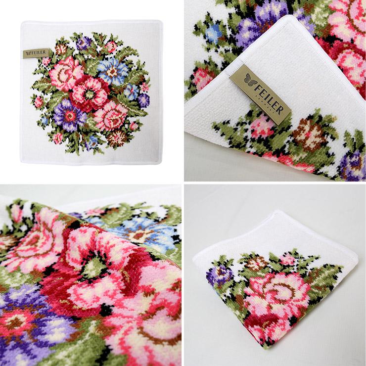 FEILER【フェイラー】ハンドタオル VIENNA ハンドタオル 30×30 フラワー 花 ハンカチ レディース 大人 女性 プレゼント ギフト |  | 01