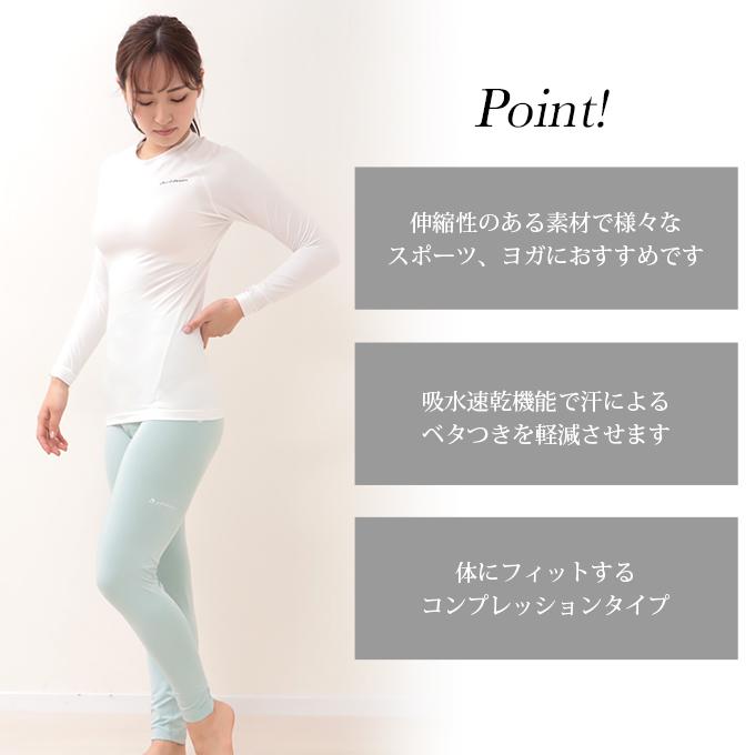 SUBROSA ( サブローザ ) × phiten  W008PH　レディース 女性 丸首 長袖 シャツ スポーツ スポーツウエア ファイテン トップス サポート 吸水速乾 |  | 02