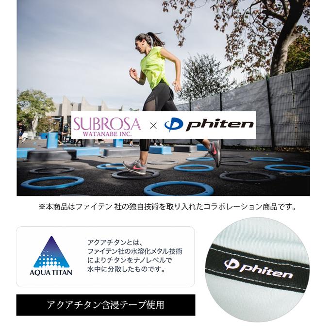 SUBROSA ( サブローザ ) × phiten  W502PH　レディース ロングボトム ボトムス パンツ ファイテン レギンス スパッツ サポート 吸水速乾 ヨガ   アクアチタン |  | 01