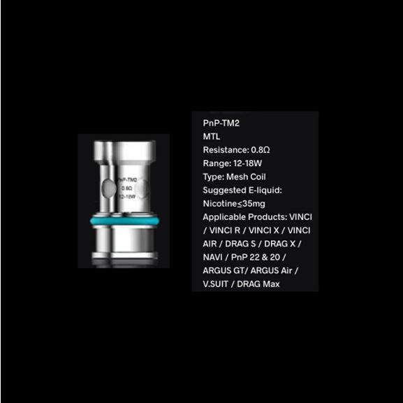 VOOPOO PnP Coil VINCI DRAG ARGUS ブープー ヴィンチ ドラッグ アーガス Pod 交換 コイル MTL DL vape 電子タバコ ベイプ TR1 TM2 VM1 VM5 VM6 |  | 05