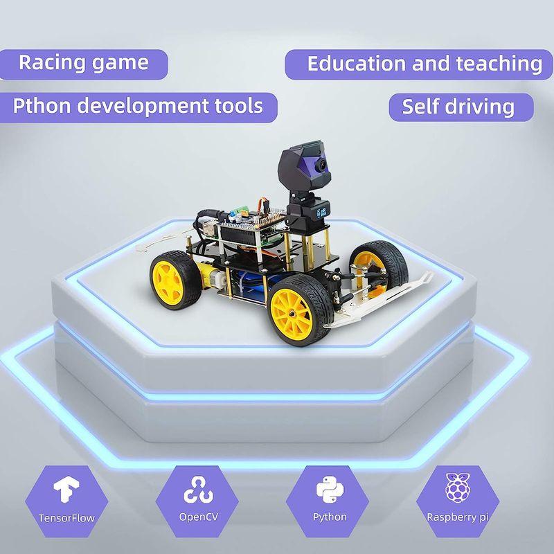 XiaoR Geek Donkey Car スターターキットAIロボットオープンソースDIY自動運転プラットフォームロボット車用 Raspb