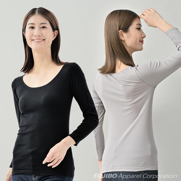 綿100％ インナーシャツ 甘撚綿 8分袖シャツ 長袖 M/L コットン bvd BVD 肌着 下着 レディス 通年着用 爆買 | B.V.D | 11