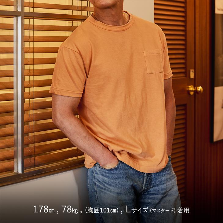 60's ビンテージ BVD ポケット tシャツ マスタード色 L B.V.D Tシャツ ベースガーメンツ ポケットTシャツ スポートップス 単品