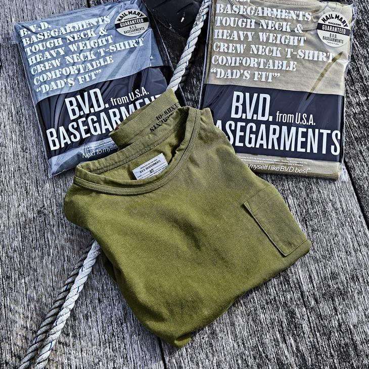 B.V.D クルーネックロングスリーブTシャツ 日本製 BVD ベース