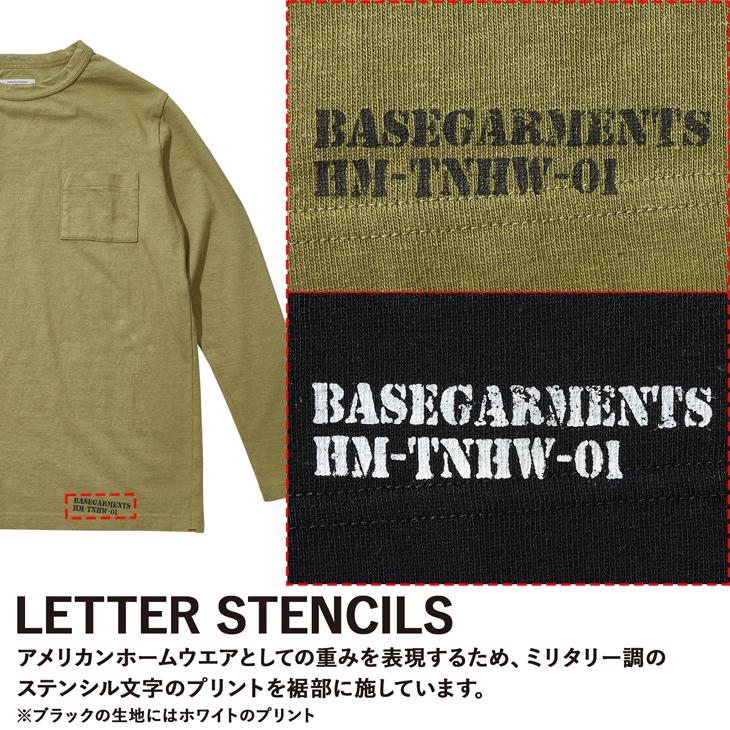 B.V.D クルーネックロングスリーブTシャツ 日本製 BVD ベース